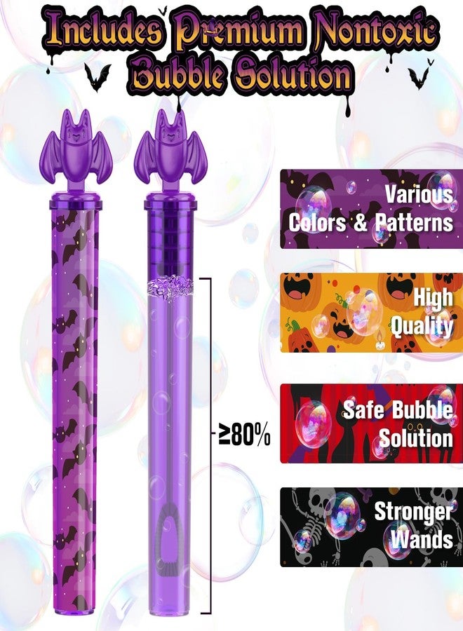 AuroTops 80PCS Halloween Mini Bubble Wands,Halloween Party Favors for Kids,Halloween-Themed Stickers Bubble Wands for Trick or Treat Toys Gifts for Kids Toys,Goodie Bag Stuffers - Image 3